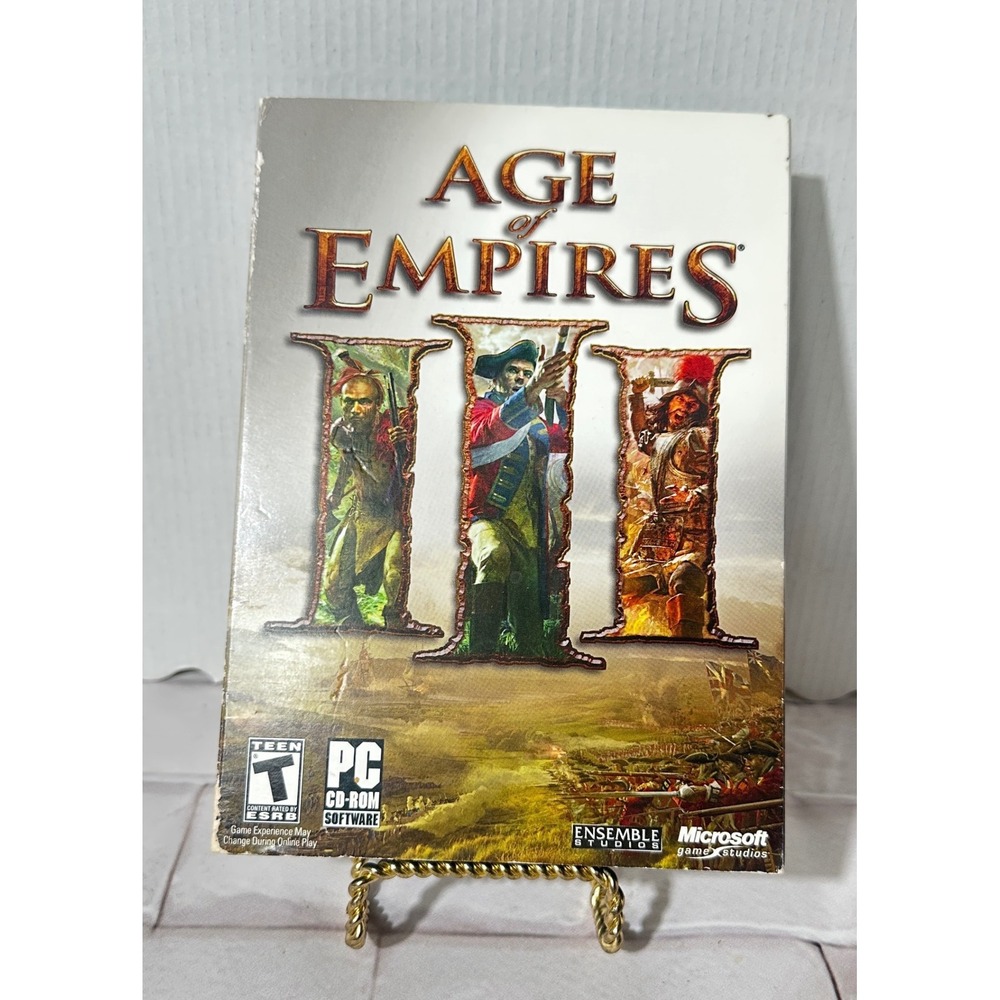 Age of Empires III PC 2005 Big Box Complete 3-Disc Set Manual Microsoft RTS‎